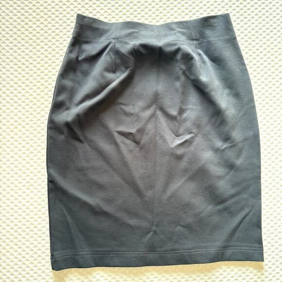 Eileen Fisher Stretch Ponte Skirt XS Charcoal Gray Pull On Capsule Travel - Picture 2 of 4
